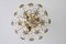 Hollywood Regency Chandelier with Flowers Brass Crystal from Palwa, 1970s, Image 5