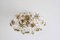 Hollywood Regency Chandelier with Flowers Brass Crystal from Palwa, 1970s, Image 7