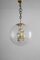 Space Age Sputnik Brass and Glass Globe Pendant Lamp from Doria, 1970s 1