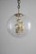 Space Age Sputnik Brass and Glass Globe Pendant Lamp from Doria, 1970s 2