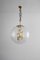 Space Age Sputnik Brass and Glass Globe Pendant Lamp from Doria, 1970s 4