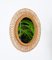 Specchio rotondo Mid-Century in bambù e vimini di Franco Albini, Italia, anni '60, Immagine 3