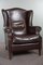 Club Chair in Deep Dark Brown Leather 2