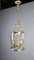 French Louis XVI Style Triple Light Hall Lantern in Bronze, 1930s 2