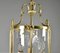 French Louis XVI Style Triple Light Hall Lantern in Bronze, 1930s 4