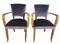 Art Deco French Model Bridge Chairs, 1930, Set of 2 1