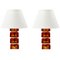 Scandinavian Glass and Brass Table Lamps by Carl Fagerlund for Orrefors, 1960s, Set of 2, Image 1