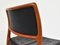 Model 80 Chairs in Patinated Black Leather by J.L. Moller for Models Fabrik, Denmark, 1960s, Set of 6, Image 11