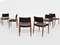 Model 80 Chairs in Patinated Black Leather by J.L. Moller for Models Fabrik, Denmark, 1960s, Set of 6, Image 6