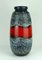 Black & Blue Lava Floor Vase with Red Glaze by Scheurich 1