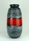 Black & Blue Lava Floor Vase with Red Glaze by Scheurich, Image 1
