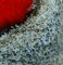 Blauschwarze Lava Bodenvase mit Roter Glasur von Scheurich 7