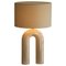 Sea Ceramic Arko Table Lamp with Light Brown Lampshade by Simone & Marcel 1