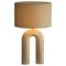 Sea Ceramic Arko Table Lamp with Light Brown Lampshade by Simone & Marcel, Image 1