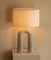 Sea Ceramic Arko Table Lamp with Light Brown Lampshade by Simone & Marcel 4