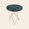 Green Indio Marble and Steel Tall Mini O Table by OxDenmarq 2