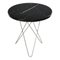 Black Marquina Marble and Steel Tall Mini O Table by OxDenmarq 1