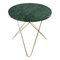 Green Indio Marble and Brass Mini O Table by OxDenmarq 1