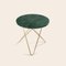 Green Indio Marble and Brass Mini O Table by OxDenmarq 2