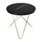 Black Marquina Marble and Brass Mini O Table by OxDenmarq 1