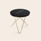 Black Marquina Marble and Brass Mini O Table by OxDenmarq 2