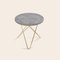 Grey Marble and Brass Mini O Table by OxDenmarq 2