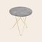 Hoher Mini O Tisch aus grauem Marmor & Messing von OxDenmarq 2