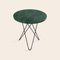 Green Indio Marble and Black Steel Tall Mini O Table by OxDenmarq 2