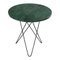 Grande Table Mini O en Marbre Vert Indio et Acier Noir par OxDenmarq 1