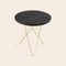 Black Slate and Brass Tall Mini O Table by OxDenmarq 2