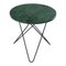 Tavolo Mini O in marmo verde e acciaio nero di OxDenmarq, Immagine 1