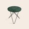Grüner Mini O Tisch aus Indio Marmor & schwarzem Stahl von OxDenmarq 2
