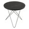 Black Slate and Steel Mini O Table by OxDenmarq 1