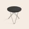 Black Slate and Steel Mini O Table by OxDenmarq 2