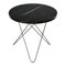 Black Marquina Marble and Steel Mini O Table by OxDenmarq 1