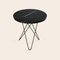 Schwarzer hoher Mini O Tisch aus Marquina Marmor & schwarzem Stahl von OxDenmarq 2