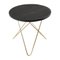 Black Slate and Brass Mini O Table by OxDenmarq, Image 1