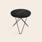 Black Marquina Marble and Black Steel Mini O Table by OxDenmarq 2