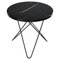 Black Marquina Marble and Black Steel Mini O Table by OxDenmarq 1