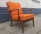 Mid-Century Danish Stained Oak Orange Easy Chair by Ole Wanscher for France & Daverkosen, 1950s, Image 1
