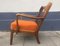 Mid-Century Danish Stained Oak Orange Easy Chair by Ole Wanscher for France & Daverkosen, 1950s, Image 2