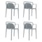 Grey Chairs by Mowee, Set of 4 1