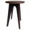 Black Stained Ash and Orange Leather ASSY Stool by Mademoiselle Jo, Image 1