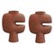 Terracotta Tribal Vase Medio by 101 Copenhagen, Set of 2, Image 1