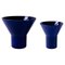 Vases Kyo en Céramique Bleue par Mazo Design, Set de 2 2