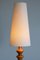 Hohe Nybro Armatur Stoff Stehlampe aus Kiefernholz, Schweden, 1960er 5