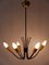 Mid-Century Modern Six-Flamed Sputnik Chandelier, Germany, 1950s 8