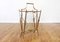 French Glass and Brass Magazine Rack from Maison Jansen, 1950s 6