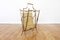French Glass and Brass Magazine Rack from Maison Jansen, 1950s 2
