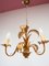 Gilded Italian Chandelier with Palm Leaves, 1980s 3